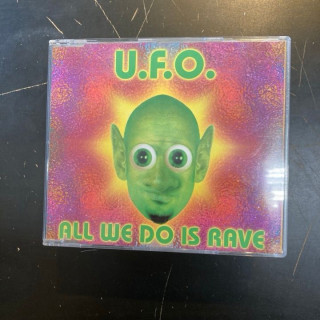 U.F.O. - All We Do Is Rave CDS (M-/M-) -hardcore-